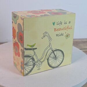 Decorative MDF Compliant Wall Sign "Life Is A Beautiful Ride" 6"x6"x3"